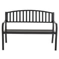 thumbnail image 3 of Costway 50'' Patio Garden Bench Park Yard Outdoor Furniture Steel Slats Porch Chair Seat, 3 of 7