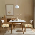 thumbnail image 4 of SEANATIVE Flowers Chair Seat Covers for Dining Room Yellow Chair Covers Set of 2 Kitchen Square Chair Seat Cushion Cover Stretchable Chair Slipcovers for Bar Banquet Chair Seat Protector, 4 of 7