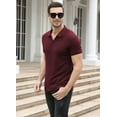 thumbnail image 4 of Iceglad Polo Shirts for Men V Neck Slim Fit Short Sleeve Performance Golf Shirt Knit Soft Tees, 4 of 8