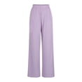 thumbnail image 4 of ABATAB Flowy Palazzo Pants for Women Ribbed Summer Baggy Outfits Wide Leg Beach Casual Vacation Pants with Pockets, 4 of 7