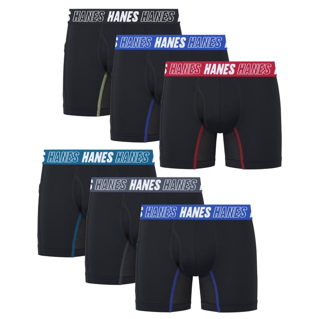 Calzoncillos bóxer antirozaduras Hanes Big Moves de Underwear para niños, paquete de 6