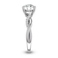 thumbnail image 4 of SZUL Women's Agatha Twisted Pave Ring with IGI Certified 2 Carat Lab-Grown Round Diamond in 14K White Gold, 4 of 6