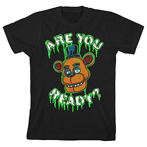 Are You Ready Five Nights at Freddy's  Youth Boys Black Graphic Tee-S
