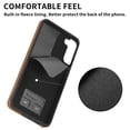 thumbnail image 4 of TECH CIRCLE Case for Samsung Galaxy S22+ 6.6", [Built-in 2 Micro-SIM Card Slots] Slim Soft Shockproof Protective Cover with Ring Holder Stand + Card Holder Pocket + Eject Pin Holder - Brown, 4 of 8