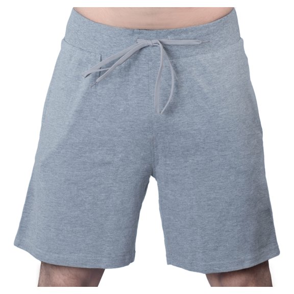 men's drawstring cotton lycra sports yoga shorts pants (xx-large, heather grey)