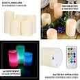 thumbnail image 4 of Efavormart Set of 5 Ivory Color Changing Flickering Flameless Candles LED Pillar Candles With Remote - 6"| 5"| 4", 4 of 6