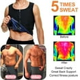thumbnail image 7 of Lilvigor Men Sauna Suit Waist Trainer Polymer Vest Sweat Enhancing Body Shaper for Weight Loss Workout Fitness Tank Top, 7 of 7