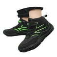 thumbnail image 3 of CAICJ98 Kids Boys Girls Hiking Shoes Wide Toe Box Hiking Boots Barefoot Outdoor Shoes for Walking Climbing Running Black (Little kid/Big kid),12, 3 of 7
