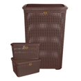thumbnail image 1 of Cesto para ropa y cajas organizadoras La Ardilla Rattan con Tapa Café, 1 of 3