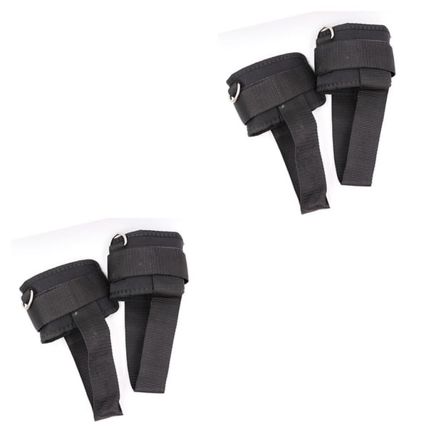 Eigraketly 2 Pieces Fitness Straps D-Ring Sports Foot Pulley Strength Feet Gym Leg Support with Guard Cuffs Buckle for Cable Machines 46x9x3.8cm 2piezas