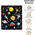 thumbnail image 3 of Outer Space Blanket Kids Blanket for Boys Gifts Constellation Solar System Blanket Fleece Ultra Soft Galaxy Rocket Planet Blanket for Kids Birthday for Bed Couch Sofa Living Room Decor, 3 of 5