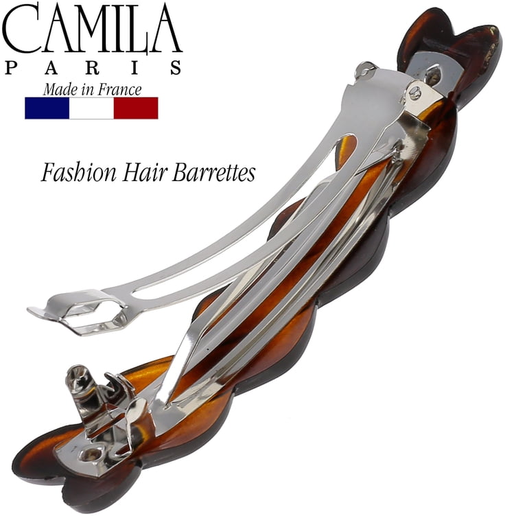 Hair Barrette Clip Tortoise Shell Automatic Clasp Strong Hold Hair Accessory Amazon.com : Folansy 3PCS Hair Barrette for Women, French  main image 4
