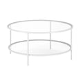 thumbnail image 3 of Henn&Hart Deux Étagère Ronde Table Basse Base en Métal en Blanc avec Plateau en Verre, 3 of 7