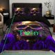thumbnail image 1 of 3pcs Soft and Breathable Purple Rose Skull Pattern Duvet Cover Set for Bedroom, Guest Room, and Dorm Decor - Includes 1 Duvet Cover and 2 Pillowcases (Core Not Included), 1 of 4