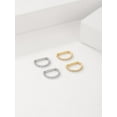 thumbnail image 6 of Titanium 16G D Shaped Nose Rings Hoops 8/10mm - Higned Segment Clicker Septum Rings Daith Conch Cartilage Piercing Jewelry for Women Men, Silver/Gold Plated, 2PCS, 6 of 6