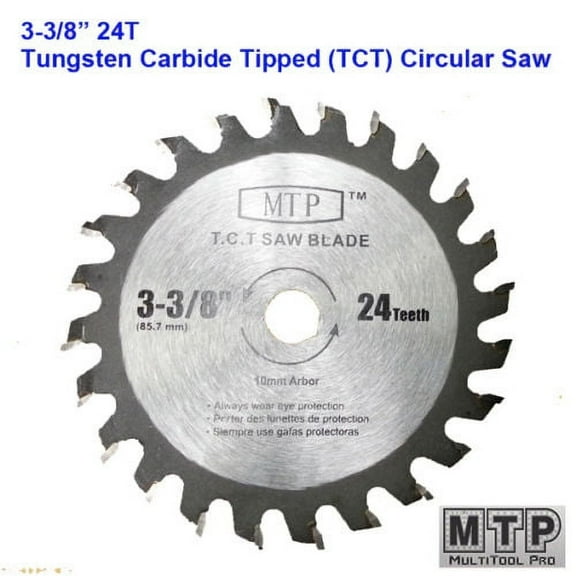 MTP  3-3/8-inch 10mm Arbor Carbide Tip Circular Saw Blade fit Craftsman Trak Cut