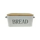 thumbnail image 2 of pstuiky Panera con tapa de madera, panera metálica para hornear pan, caja de almacenamiento de hierro, caja de almacenamiento de alimentos de cocina, 2 of 5