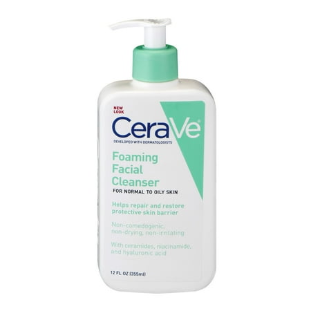 CeraVe Foaming Facial Cleanser, 12.0 FL OZ - Walmart.com