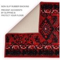 thumbnail image 4 of Playa Rug Runner Rugs Indoor Tribal Oriental Bokhara Torkaman Burgundy Runner, 26/31 Inch (2 Count), 4 of 6