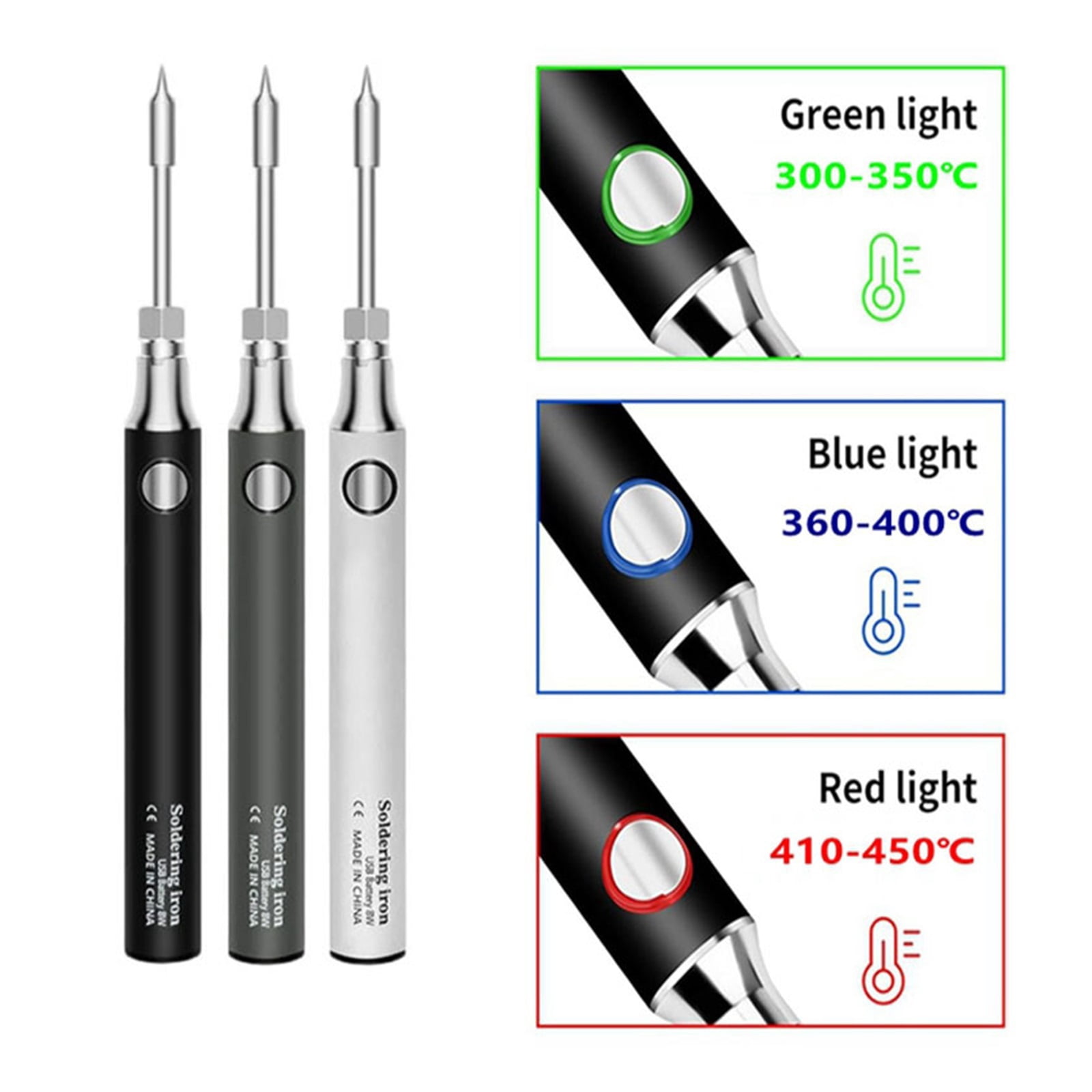 USB 5V 8W soldering iron tool pen DIY wireless soldering pen, home and outdoor convenient soldering repair tool set ,Internally Heated