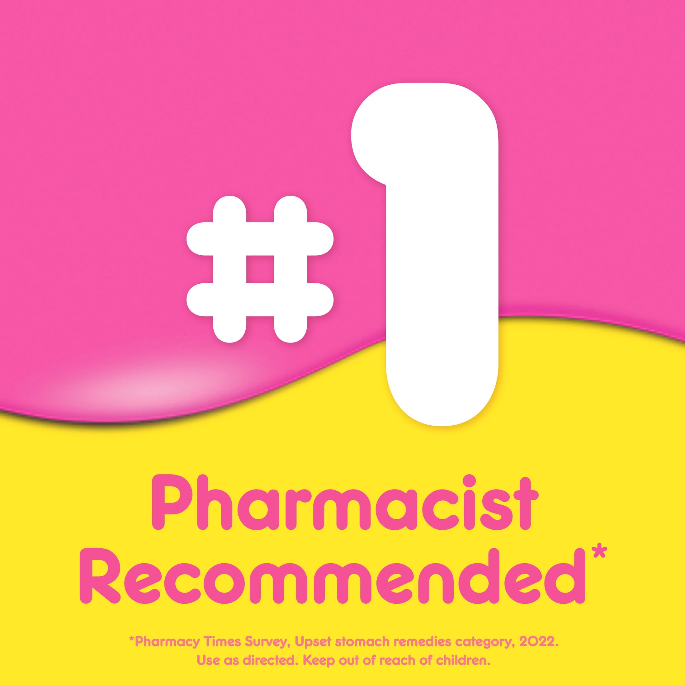 Pepto Bismol Chewable Tablets, Upset Stomach Relief, Anti Diarrheal, Cherry, 24 Count