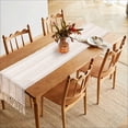 thumbnail image 3 of TickJOY Boho Table Runner – Farmhouse Decor Macrame Runner Table Cloth with Tassels for Home Decor, Kitchen Decor, Living Room Decor, Centerpiece Table Decorations(Beige, 12x72 Inches), 3 of 6