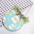 thumbnail image 4 of Cute Sheep and Sunflowers Front Door Porch Decoration Hanging Sign with Artificial Green Plants and Bow for Home Outdoor Indoor, 4 of 7