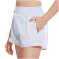 thumbnail image 4 of CYRBOKO Girls Summer Shorts, Solid Color Loose Elastic Waist Running Athletic Shorts White Size 14-16T, 4 of 5