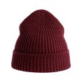 thumbnail image 2 of Atlantis - Gorro Beanie Maple Acanalado de Reciclado para Adultos Unisex (Burdeos Mezcla), 2 of 3