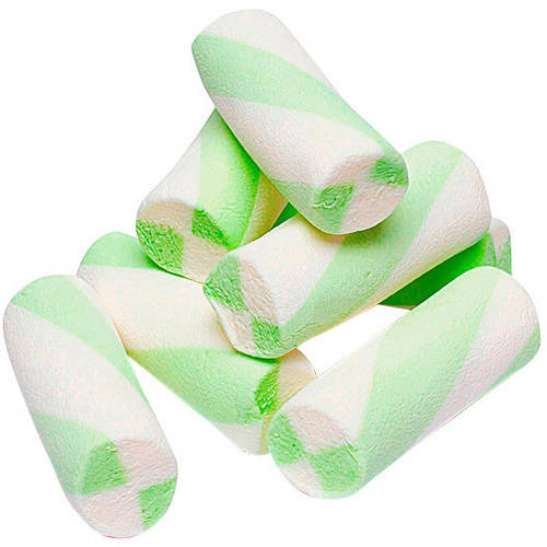 Puffy Poles Green & White Jumbo Marshmallow Twists, 35.2 oz