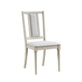 thumbnail image 4 of 2 Beige Linen Side Chairs - 220lbs Weight Capacity, 20" Seat W, 16" D, 19" H, Comfortable Padded Cushion, Elegant Wooden Frame, Stable Double Pedestal, Versatile Dining Room Decoration Support,, 4 of 4