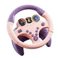 thumbnail image 1 of Bunblic Kids Educational Driving Simulator Portable Multipurpose for Imaginative Play with Vehicle Sound Effects Children Driving Toy Big Base Pink, 1 of 8