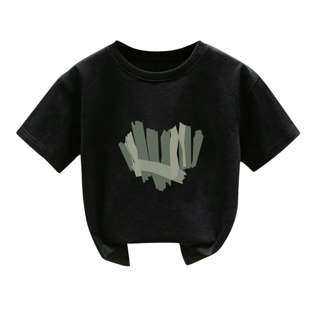 Posijego T-Shirts en Coton pour Tout-Petits, T-Shirts Graphiques avec Cœur pour Garçons et Filles, Col Rond, Manches Courtes, Hauts, Chemises d'Été