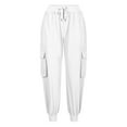 thumbnail image 6 of Htigea Cargo Jogger Pants for Women Casual Lounge Sweatpants Ultimate Comfort And Super Soft White,S, 6 of 6