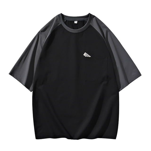 Playeras Para Gimnasio Para Hombre, Camiseta De Manga Corta Ancha Y Moderna Con Bloques De Color Para Hombre, Camiseta De Cuerpo Grande