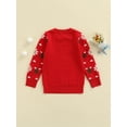 thumbnail image 4 of Qmyliery Christmas Toddlers Casual Sweater, Round Collar Pullover Knitwear Gift, 4 of 9