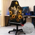 thumbnail image 6 of Whosucclay Cat Butterfly Sunflower Print Office Computer Game Chair Slipcovers Machine Washable Non-Slip Computer Chair Seat Slipcovers with Armrest Covers Gamer Chairs Protector, 6 of 8