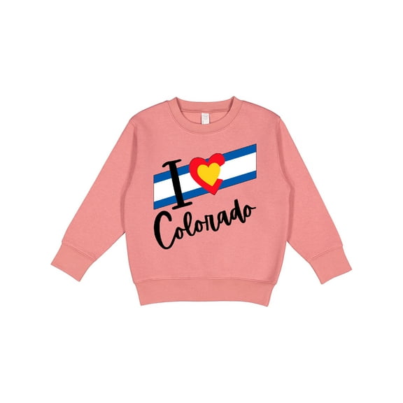 Inktastic I Love Colorado with Heart Flag Toddler Sweatshirt