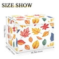 thumbnail image 5 of Yayeee Collapsible Cube Storage Bin with Lid Fabric Closet Decorative Basket with Handles, Blue Leaves, 5 of 7