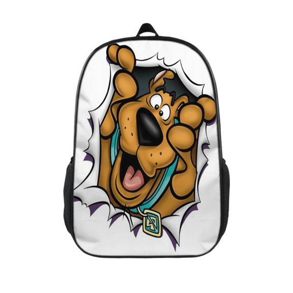 Scooby Printed Backpack GYLJY25 Polyester Backpack with Side Pockets, Adjustable Padded Straps for School and Travel 17 inch