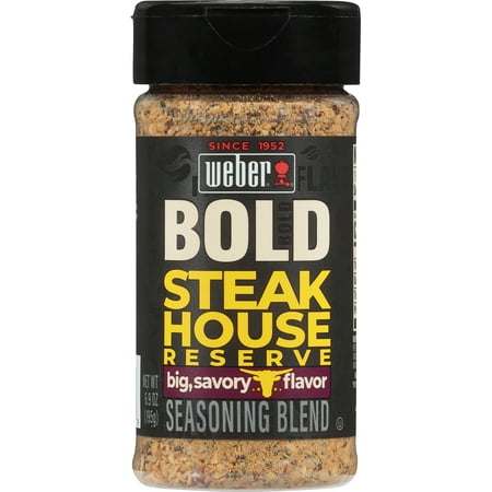 Weber BOLD Steakhouse Reserve Seasoning, Steak Seasoning Blend, 6.9 oz Shaker Bottle
