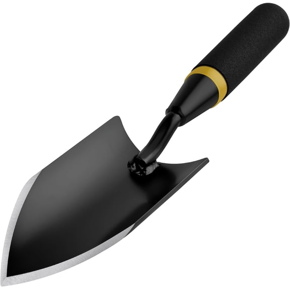Heavy Duty Gardening Hand Trowel - Carbon Steel Garden Trowel with Rubberized Handle, Ideal for Soil Planting, Digging, Transplanting