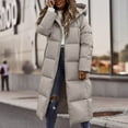 thumbnail image 2 of ChaoLingNeng Long Puffer Jacket, Womens Winter Long Puffer Coats Thicken Warm Quilted Jacket Mid-Length with Side Zipper and Hood Outerwear, 2 of 4