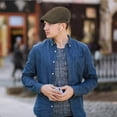 thumbnail image 5 of Men's Newsboy Cap Ivy Cotton Flat Hat Adjustable Cabbie Driving Hats Gatsby Irish Hunting Beret Caps 1Pack, 5 of 7