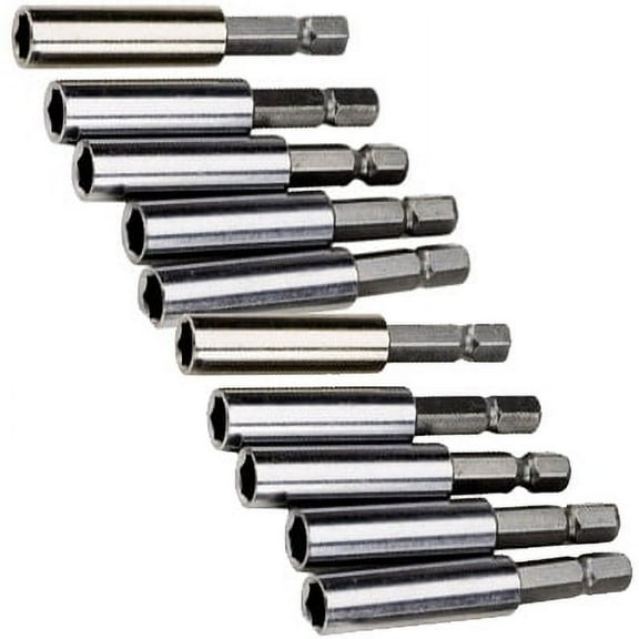 10Pc 2.25 Inch Strong Magnetic Extension Bit Holder 1/4 Inch Hex For Power Tools