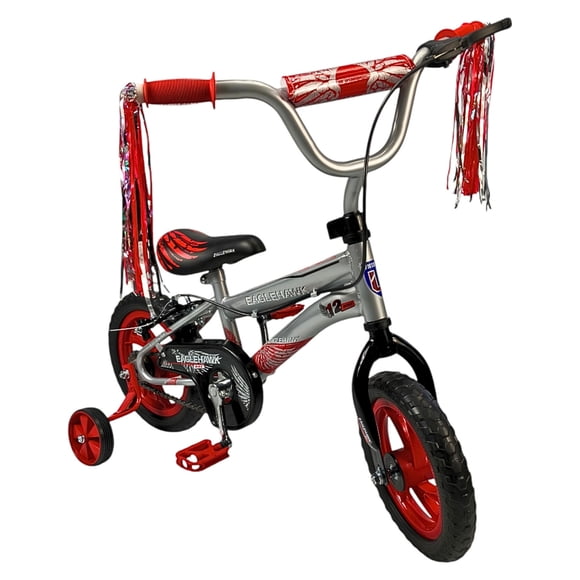 Bicicleta Infantil Unibike rodada 12 con ruedas de entrenamiento Rojo 12