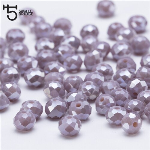 Cuentas de cristal Rondelle sueltas checas de 4, 6 y 8mm para fabricación de joyería Diy, costura AB, espaciador de Color, cuentas de vidrio facetadas, venta al por mayor Tan Jianjun unisex