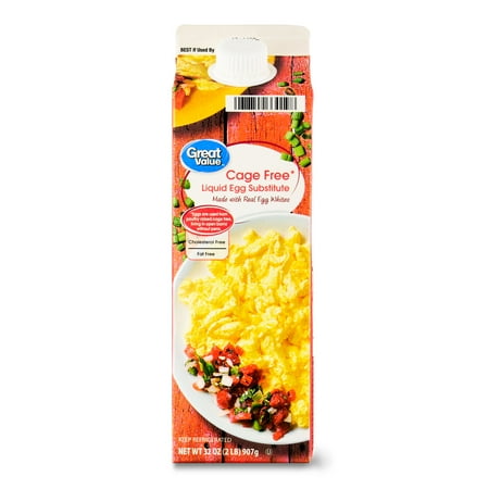 Great Value Cage-Free Liquid Egg Substitute, 32 oz Carton