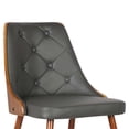 thumbnail image 6 of Hawthorne Collections 18.1" Modern Faux Leather Dining Chair in Gray, 6 of 8