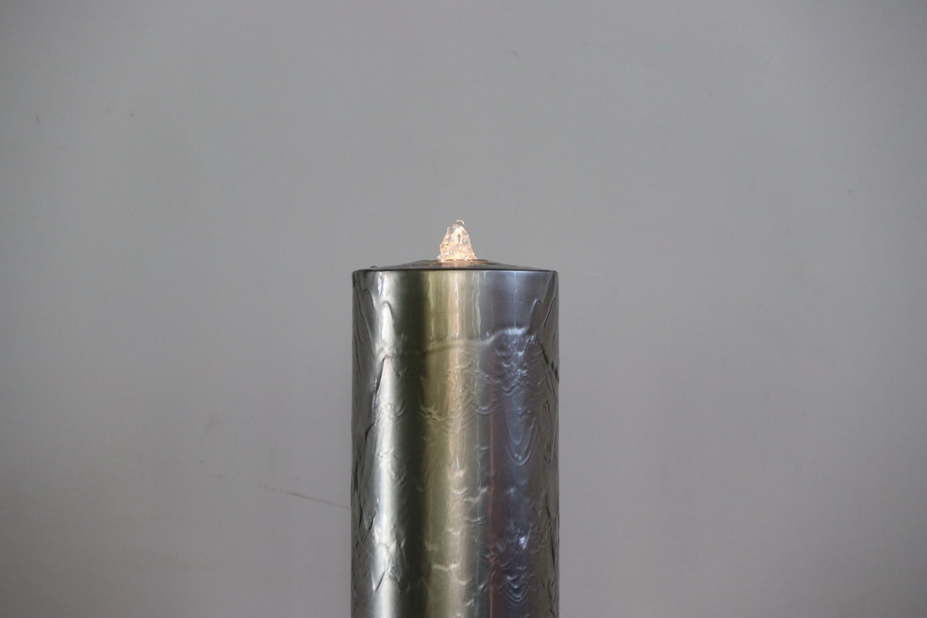Stainless Steel Pillar Fountain with LED Strips